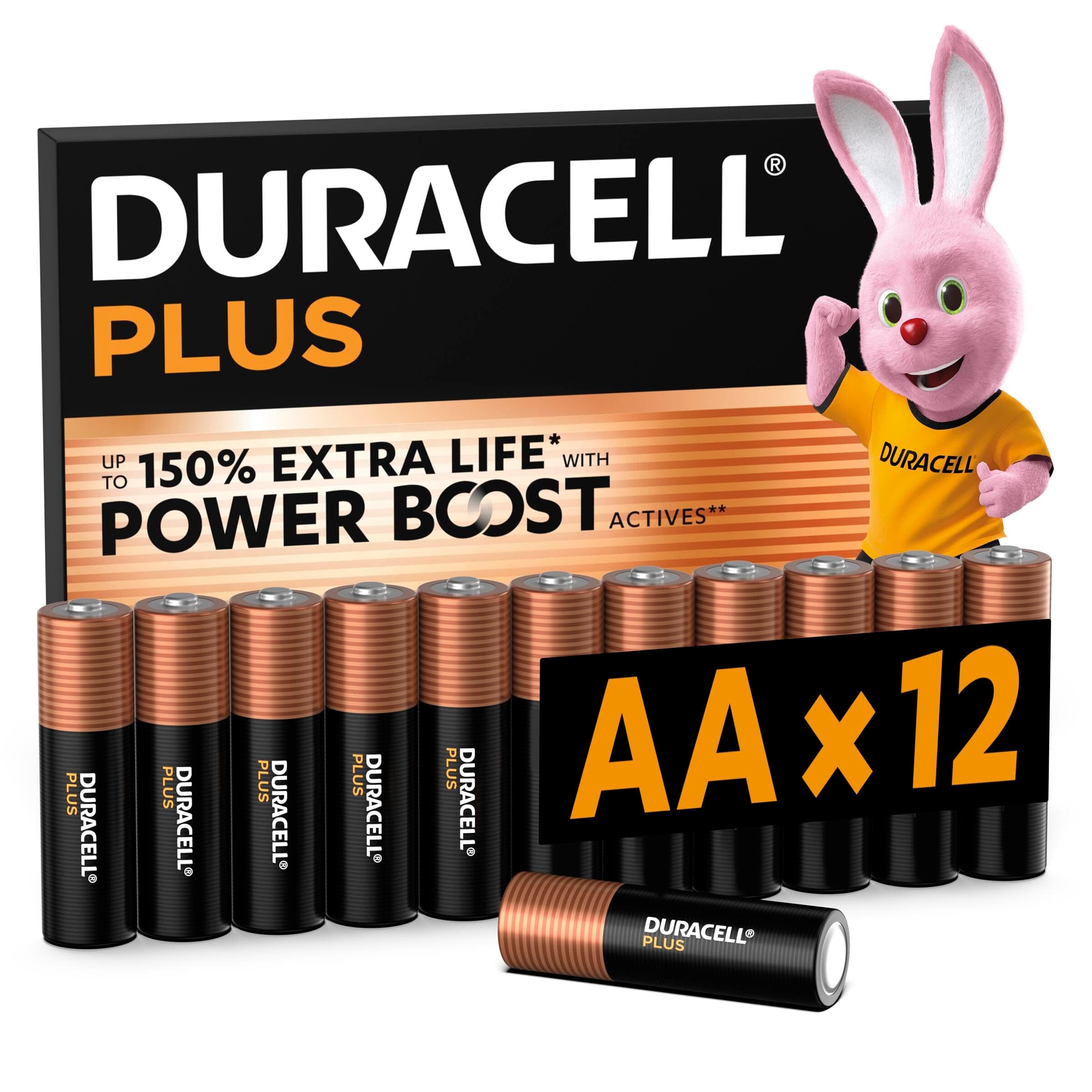 Duracell Plus AA Batteries 12 Pack